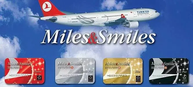 Türk Hava Yolları uçağı ve Miles&Smiles kartları
