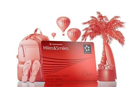 Seyahat temalı Miles&Smiles kartı